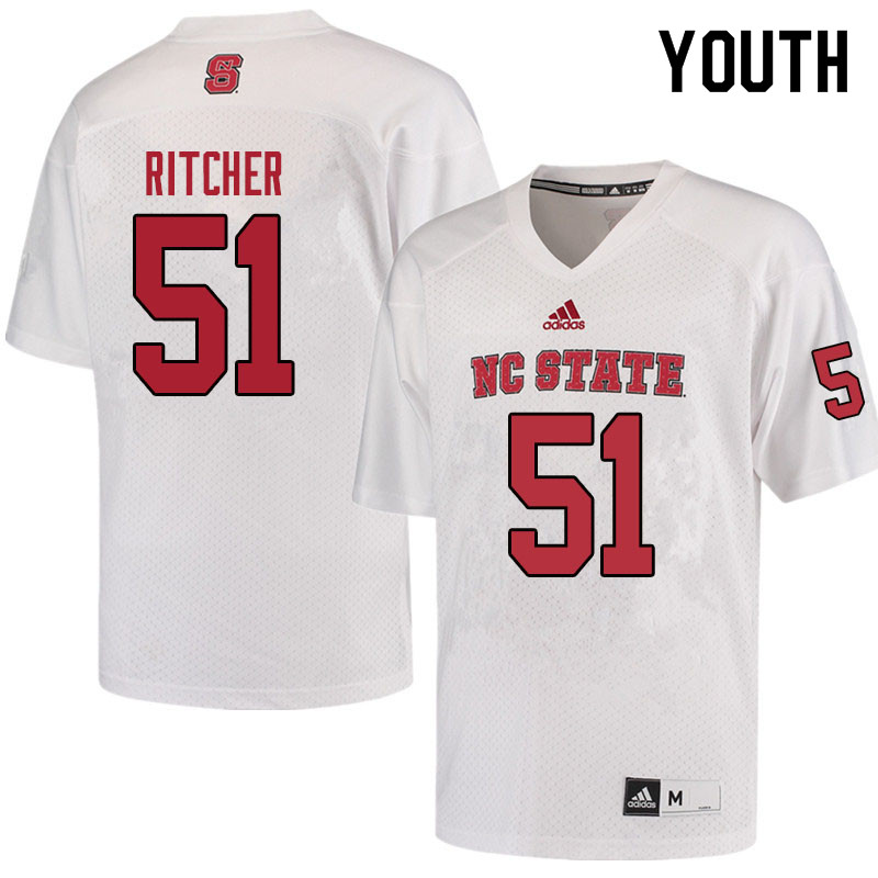 Youth #51 Jim Ritcher NC State Wolfpack College Football Jerseys Sale-Red